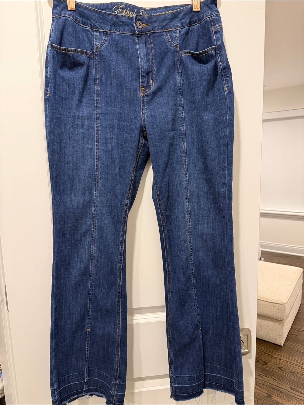 Women's Dark Blue Straight Leg with flare Jeans